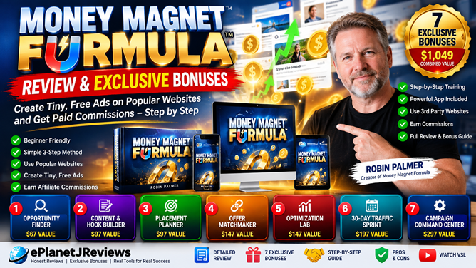 Money Magnet Formula review and exclusive bonus package by ePlanetJReviews